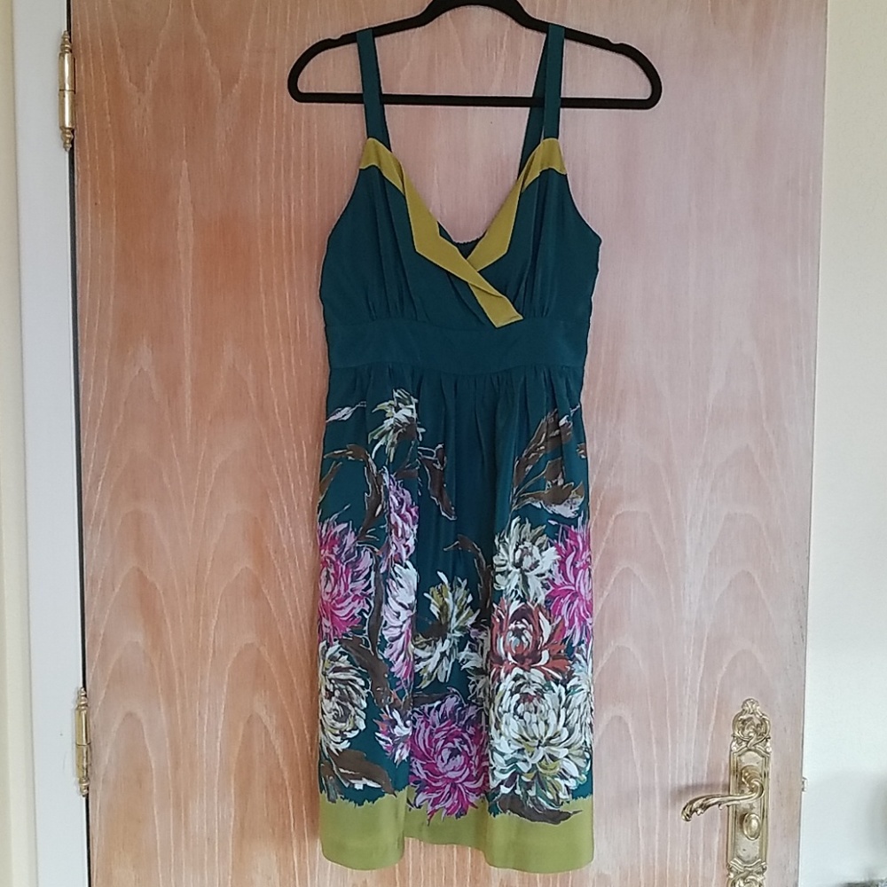 Anthropologie Maeve Silk Floral Dress - Picture 2 of 7